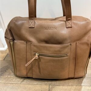 MAËDN Tan Leather Tote Bag - Diaper Bag